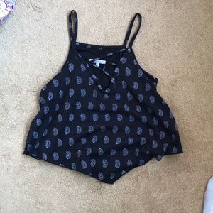 black & white crop top